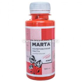 Колеровочная паста МАРТА № 7 Алый 0,1л