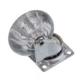 Опора колесная с площадкой d-50 мм поворотное прозрачная