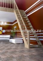 Лестница деревянная межэтажная ЛЕС-12 (прямая) 