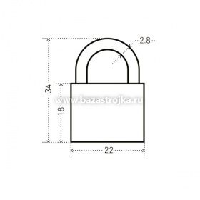 Замок навесной ВС1Л-20 черный АЛЛЮР