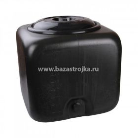 Бак пластмассовый 150л для дачного душа черный (квадр. 501х501х660)