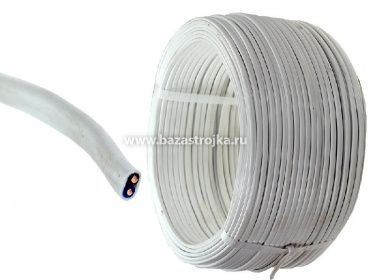 Провод ШВВП 2*0,75 бухта 250м белый