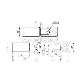 Петля гаражная 32х140