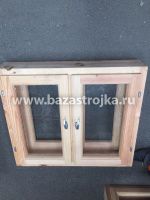 Блок оконный 700х800х150(130) (двойная рама, фурнитура) СОСНА