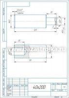 Петля гаражная 40х200
