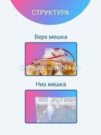 Мешок полипропиленовый прозрачный 45*75 с завязками