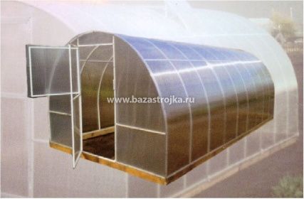 Теплица ОЦ УДАЧНАЯ КОМПАКТ  4м (выс. 2,1м шир. 2,5м мет.кор 20х20; 2торца+3дуги, 2форточки) БАЗОВАЯ