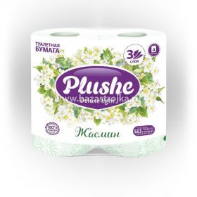Туалетная бумага "Plushe Deluxe Light" 3 сл. 4 шт.