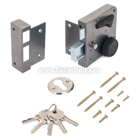 Замок накладной ЗН3А серебро АЛЛЮР