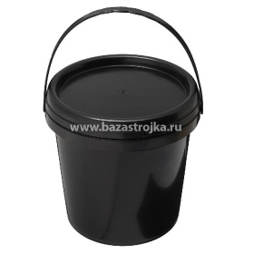 ВЕДРО п/п черное с крышкой 1,0 л