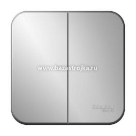 Выключатель ОП 2кл АЛЮМИНИЙ BLANCA