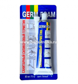 Герметик силиконовый санитарный GERM FOAM прозрачный 85 мл