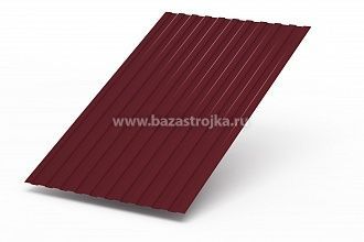 Профлист С8, ПЭ 3005 Кр. вино 2х1,2м х0,35мм RETAIL