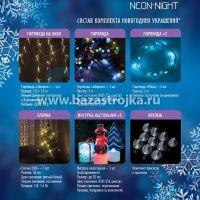 НГ Набор "Комната" цвет гирлянд  Мультиколор Neon-Night