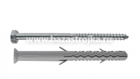 Дюбель пластиковый с шипами (К) 12,0х 70 с шурупом 8х 90 уп. 2 шт SteelRex
