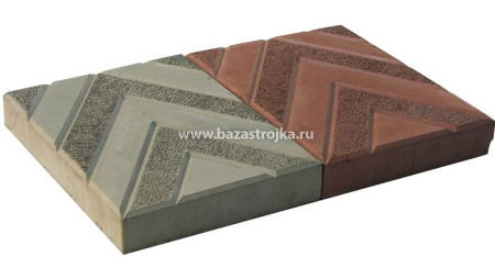 Тротуар пл. ЁЛОЧКА 290х220х50 красная/150