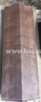 Парапет для забора 500х125 полимерпесчаный коричневый
