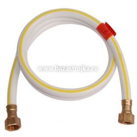 Резиновая подводка для воды и газа 1/2 100 см ГШ (белая) (Русло)