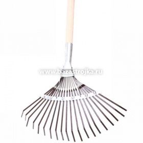 Грабли 21-зубые/11-зубые газонные двухсторонние с прямыми зубьями 'Урожайная сотка' б/ч