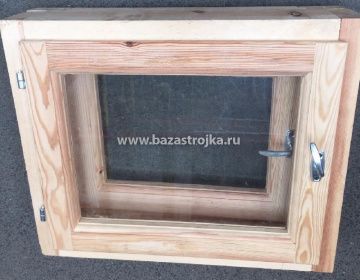 Блок оконный 450х450х150 (двойная рама, фурнитура) СОСНА