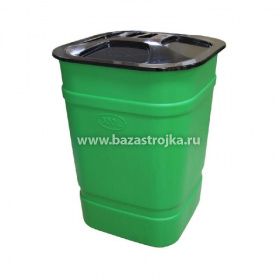 Бочка-бак пластмассовая 300л с крышкой (квадр. 690х690х975)
