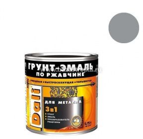 Грунт-эмаль по ржавчине DALI RAL 7004 серая 0,75 л