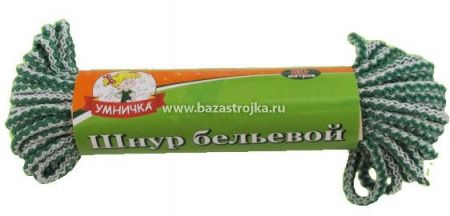 Веревка вязанная полипропилен  4мм 20м 40кгс цветная (арт. 30110)