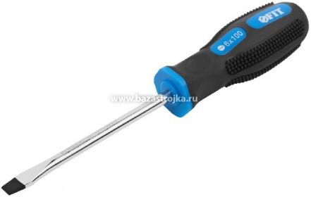 Отвертка плоская SL 6х100 мм FIT (55144)