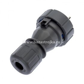 Вилка прямая влагозащищенная 2P+РE, 16 А, IP68 111-013
