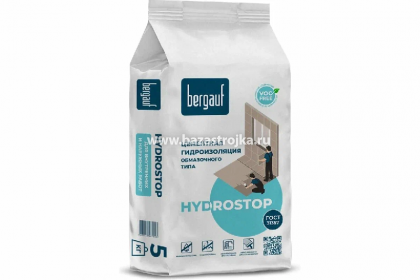 Гидроизоляция BERGAUF Hydrostop на цементной основе 5кг
