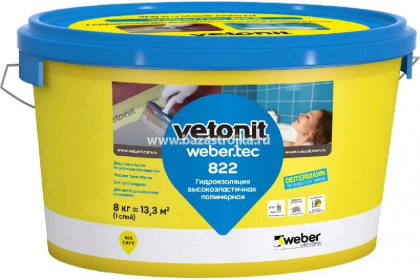 Гидроизоляция ВЕТОНИТ tec 822 розовый 8 кг