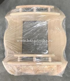 Полка УГЛОВАЯ 2-ярусная малая с 3-мя вешалками (в495 х ш420)