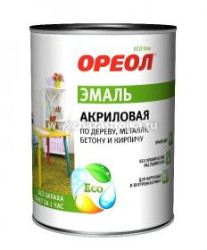 Эмаль акриловая белая глянцевая 1 кг Ореол (Ростов-на Дону)