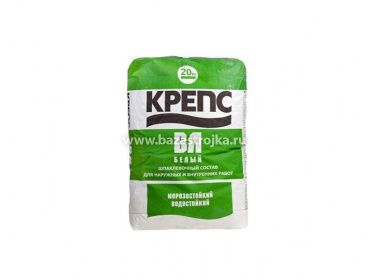 Шпатлёвка КРЕПС ВЛ белая для нар. и внутр. работ 20кг