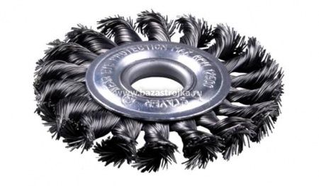 Щетка для УШМ дисковая жесткая крученая проволока 115х22,2 ЭНКОР