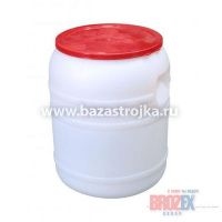Канистра-бочка пластмассовая  50 л круглая с ручками
