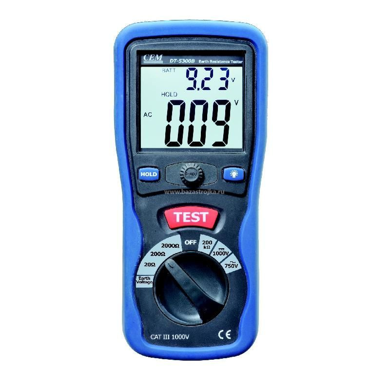 ИЗМЕРИТЕЛЬ СОПРОТИВЛЕНИЯ ЗАЗЕМЛЕНИЯ DT-5300B 