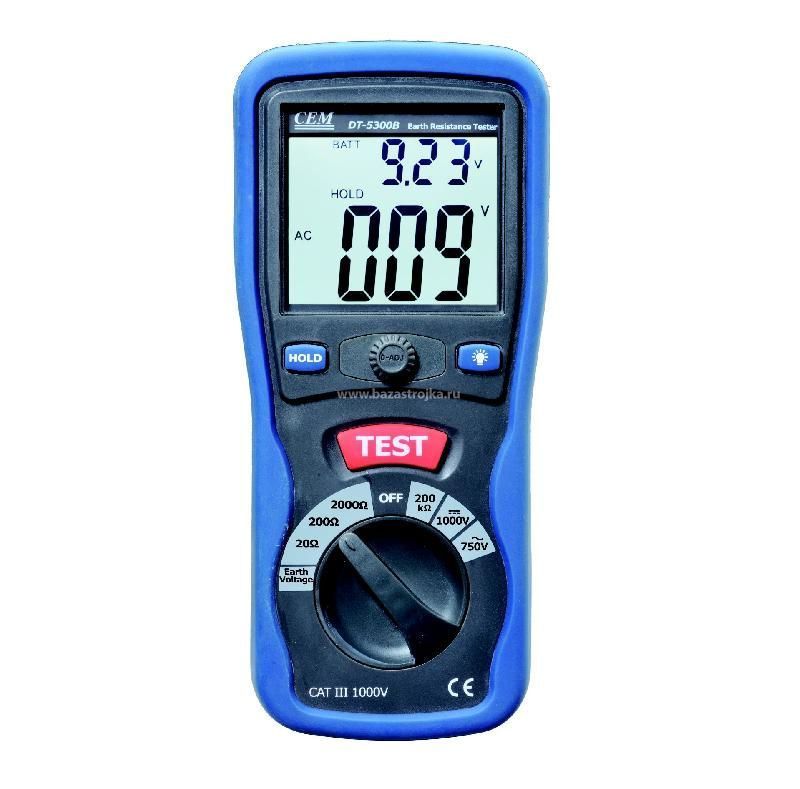 ИЗМЕРИТЕЛЬ СОПРОТИВЛЕНИЯ ЗАЗЕМЛЕНИЯ DT-5300B 