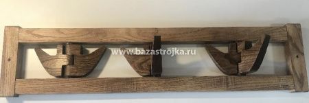 Вешалка тёмная 6 крючков ДУБ 