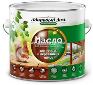 Масло для террас и деревянных полов Здоровый Дом Дуб 0,75 л