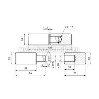 Петля гаражная 28х120 