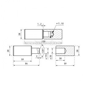 Петля гаражная 28х120 