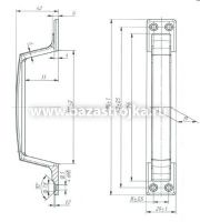 Ручка-скоба 100мм БРОНЗА