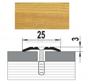 Порог алюмин стыкоперекр. 25,0х1800мм СОСНА