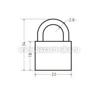 Замок навесной ВС1Л-20 черный АЛЛЮР