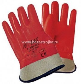 Перчатки утепленные резиновые L (КРАСНЫЕ) 