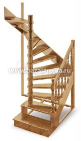 Лестница деревянная межэтажная ЛЕС-03 (поворот 180°)