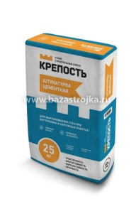 Штукатурка цементная КРЕПС ПРОФИ с арм.волокном 25 кг