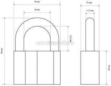 Замок навесной AL-770 3кл. СТАНДАРТ