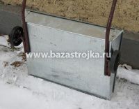 Движок для снега пластмас. на колесиках ал. планка 800х440